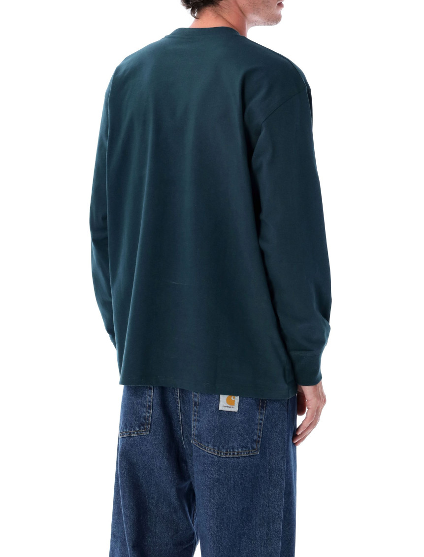 Green Long Sleeves Logo T-Shirt