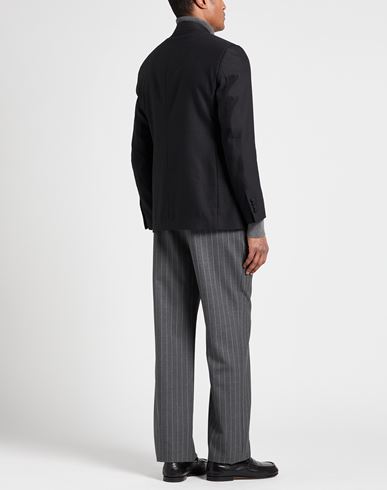 Man Blazer Black Size 42 Linen, Wool
