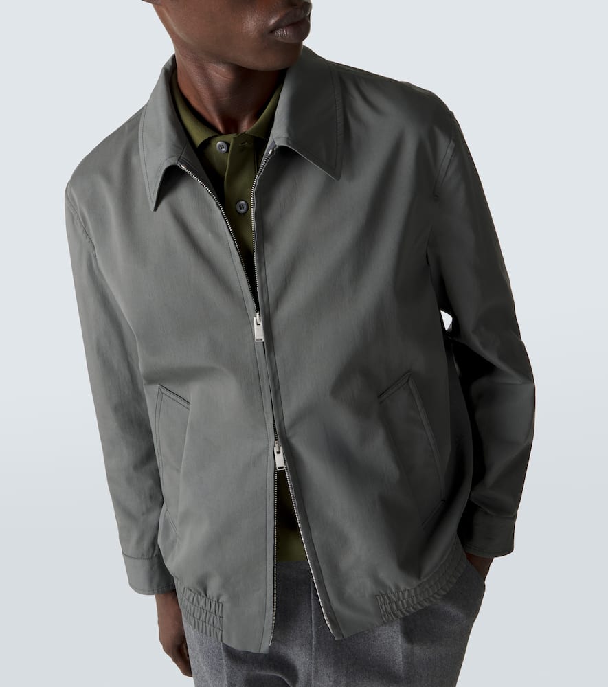 Cotton and silk blouson jacket