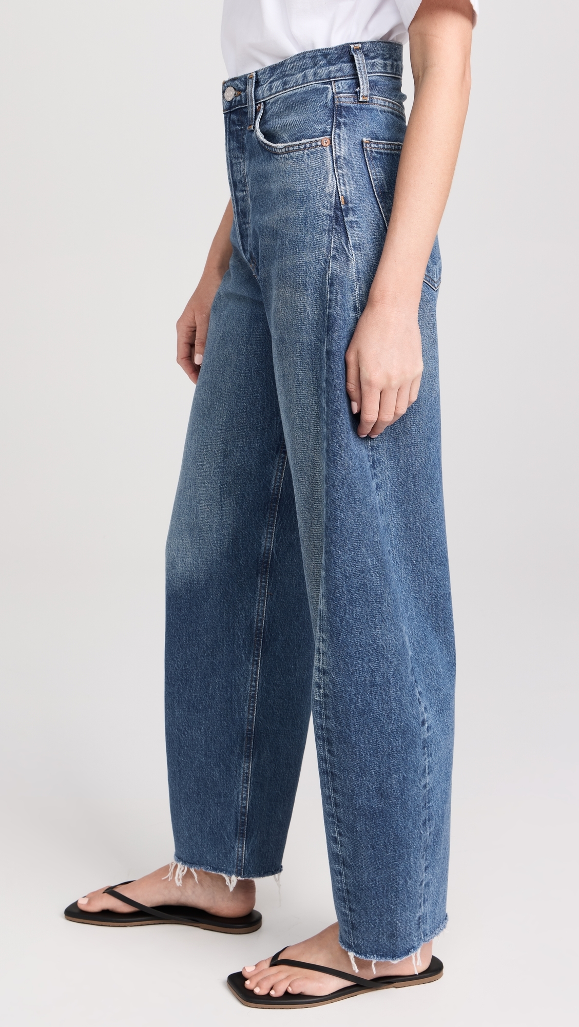 Luna High Rise Curved Taper Jeans Split
