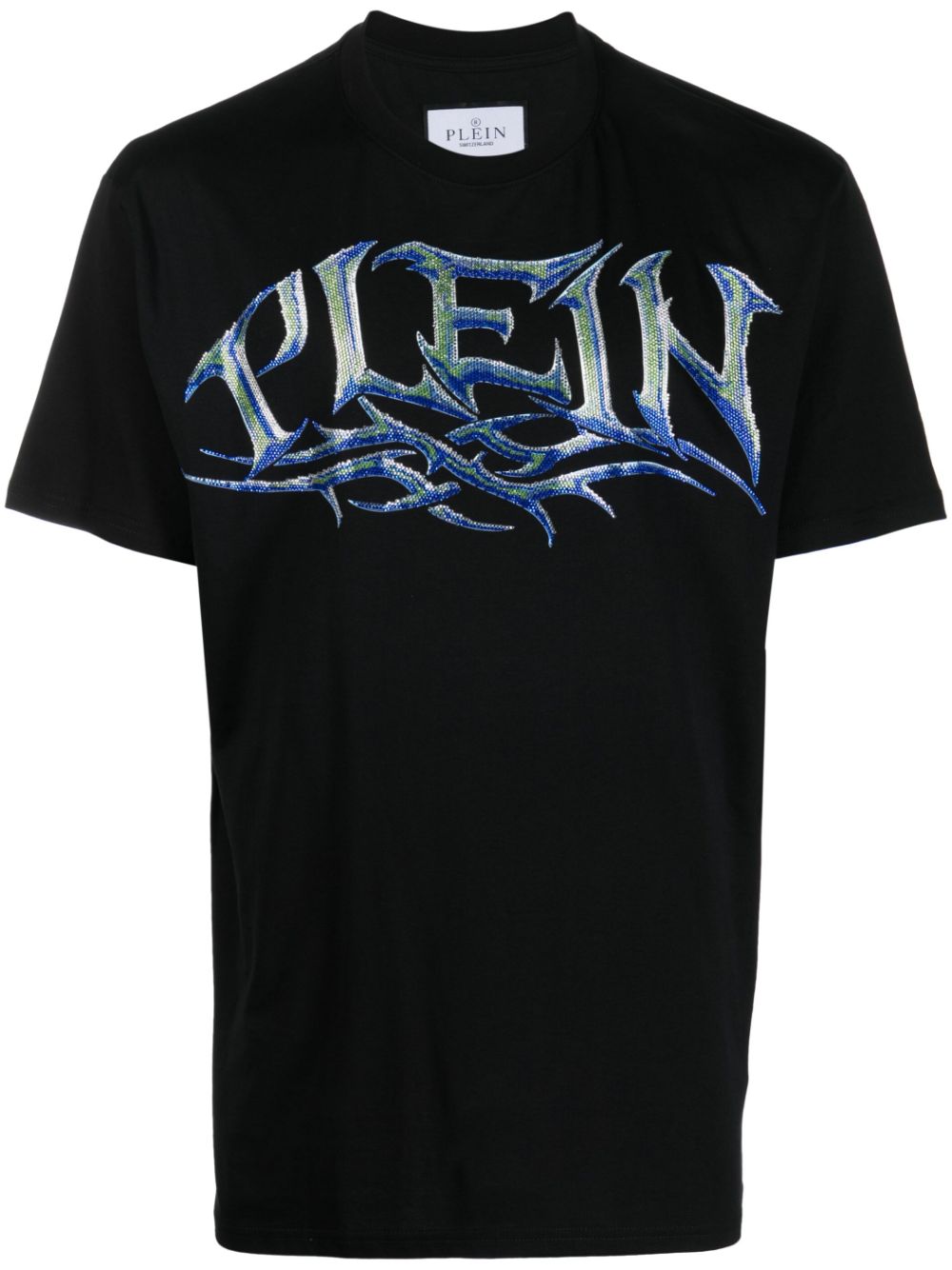 Logo-print short-sleeved T-shirt - Blue