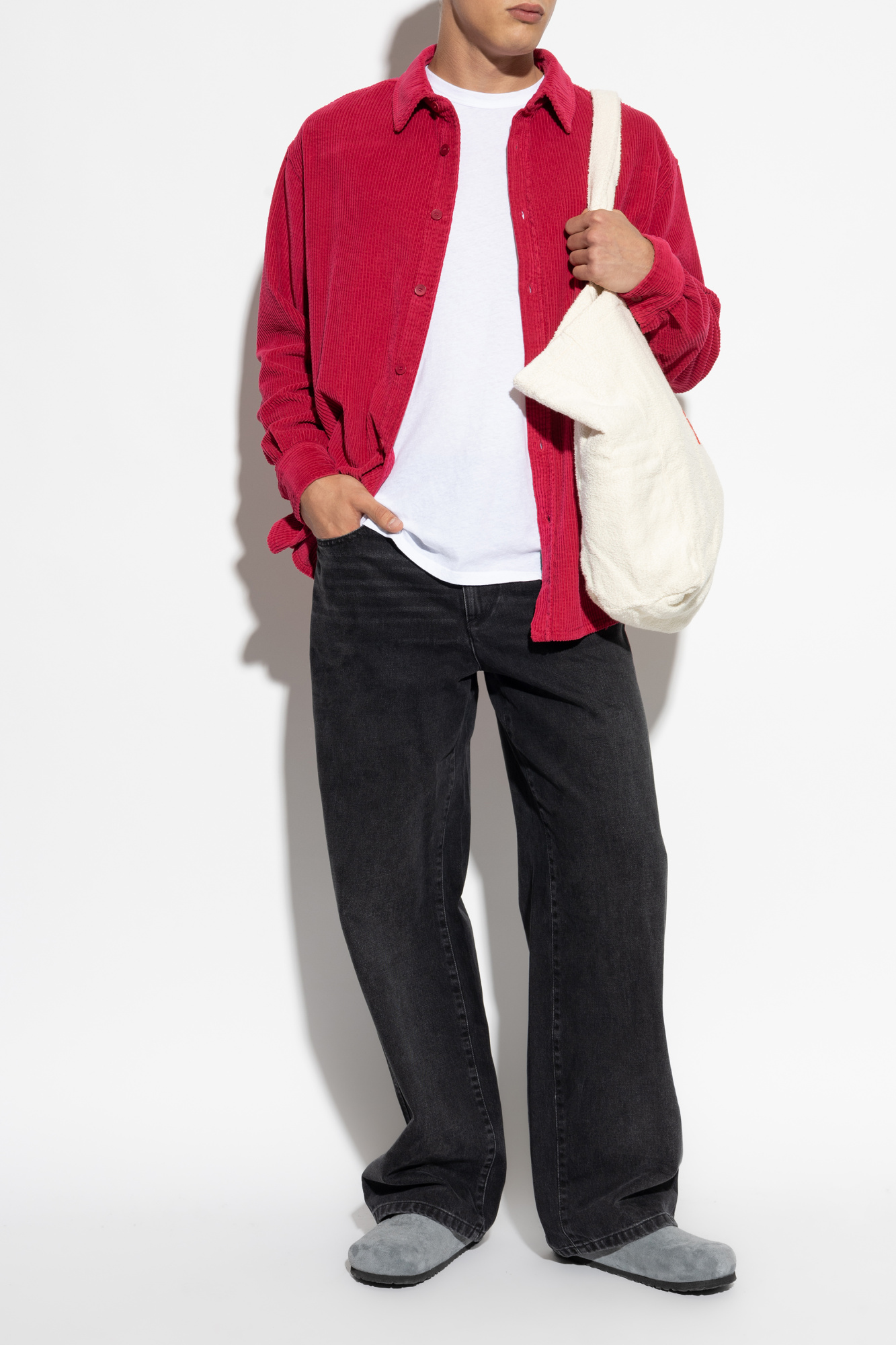 Corduroy Shirt, Men's, Pink