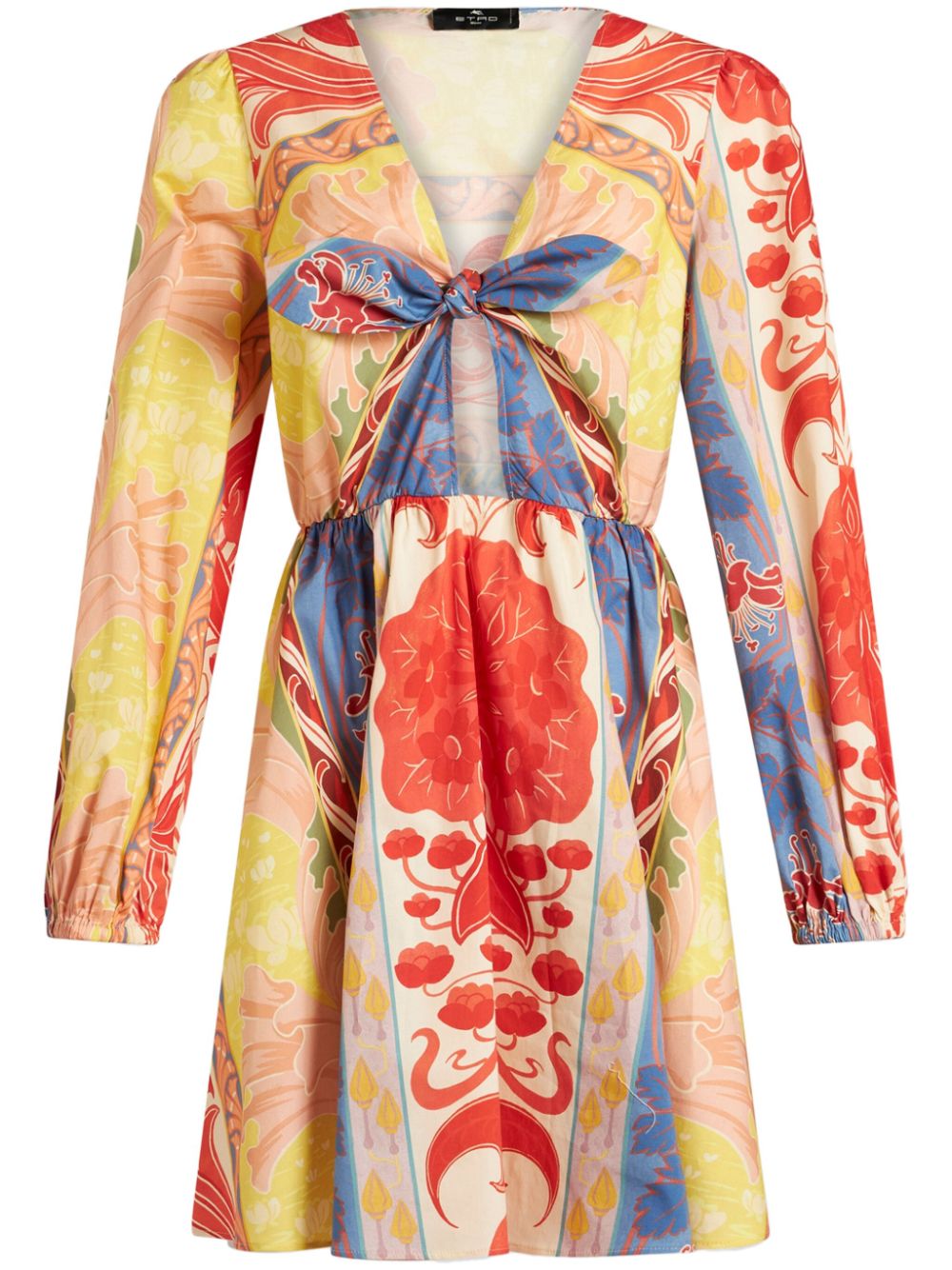 Printed mini dress - Yellow