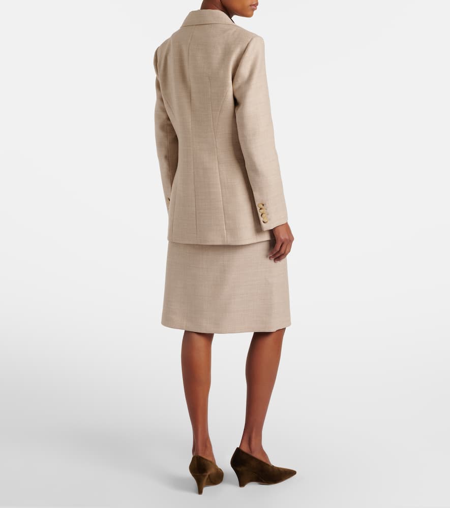 Duggan virgin wool midi skirt