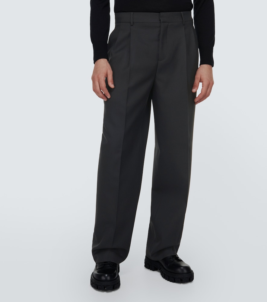 Wool slim pants
