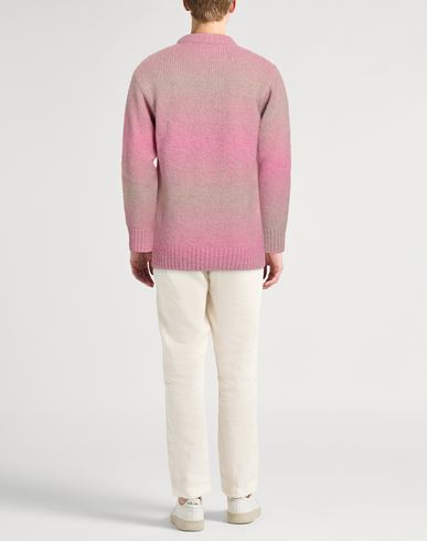 Man Sweater Pink Size 38 Baby alpaca wool, Nylon