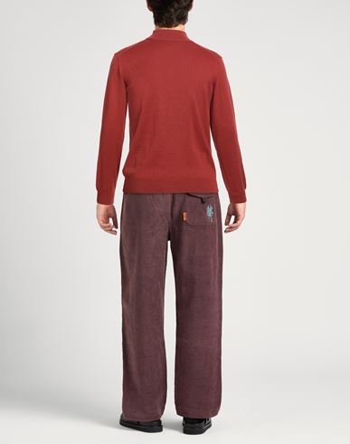 Natural Feeling Man Turtleneck Rust Size M Cotton, Wool