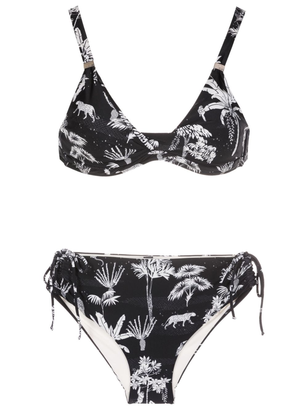 Marcela graphic-print bikini - Black