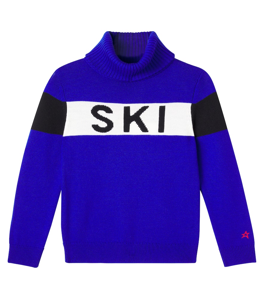 Intarsia wool turtleneck sweater