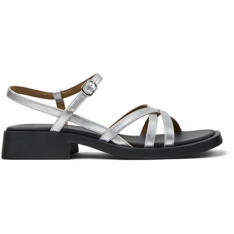 CAMPER Dana - Sandals for Women - Grey, 41, Smooth leather