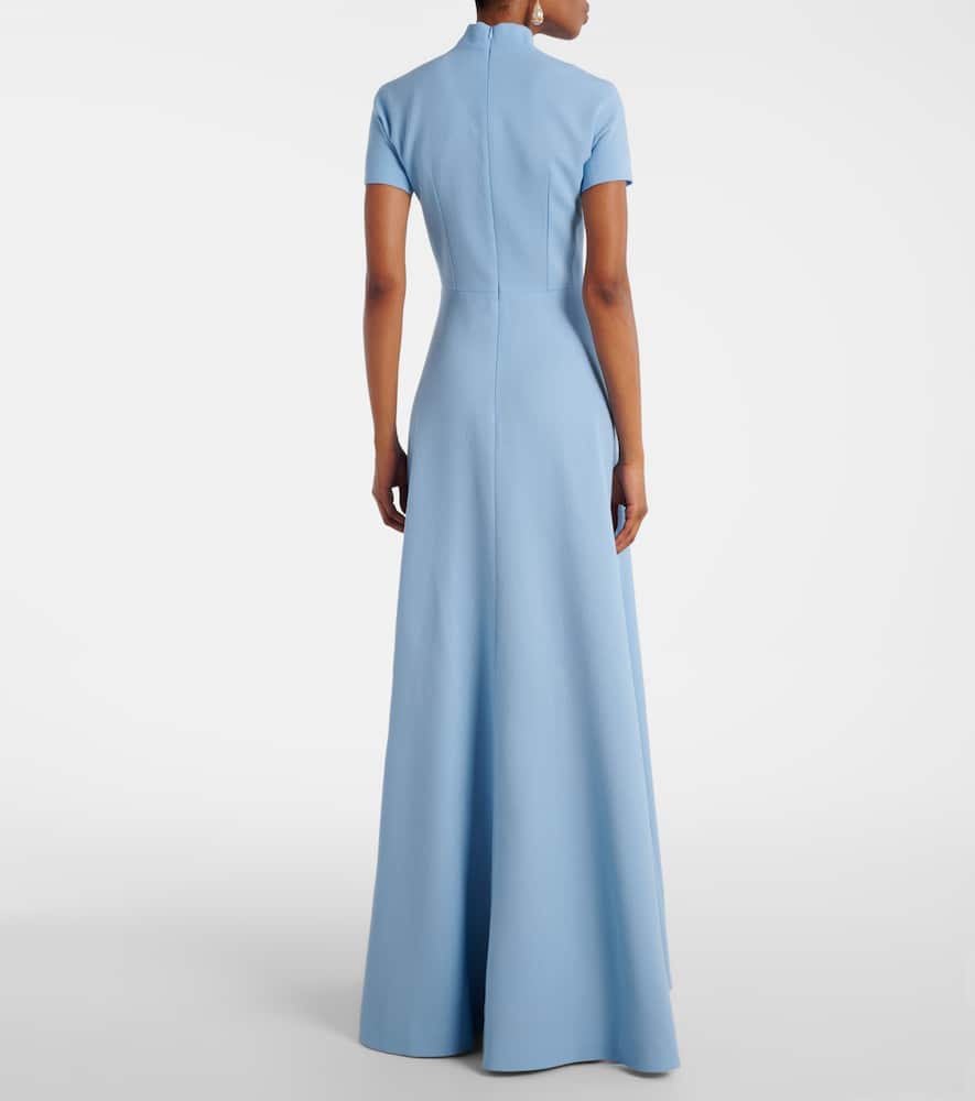 Malinda wool crêpe gown