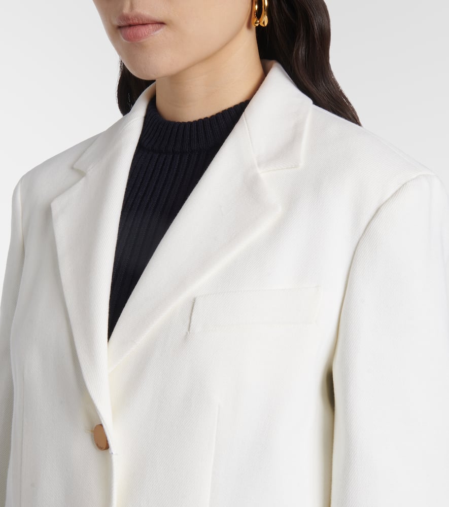 Single-breasted cotton drill jacket