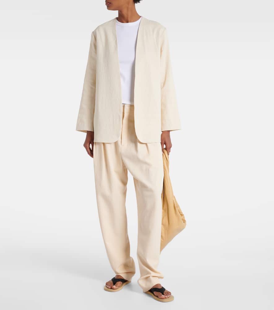 Belle linen-blend jacket