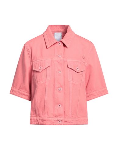 Jacob Cohёn Woman Denim outerwear Coral Size 2 Cotton, Polyester
