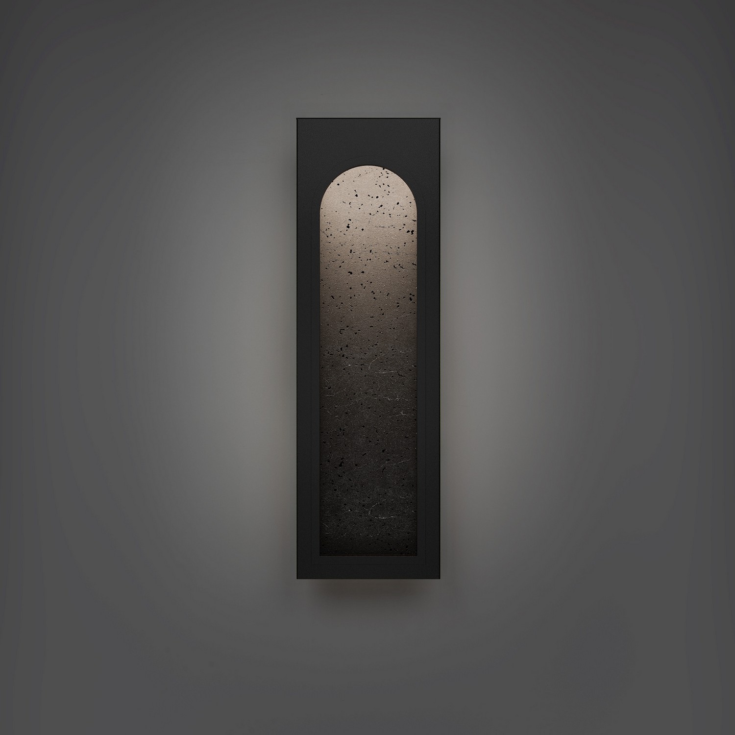 Basalt Stone Black LED Outdoor Wall Sconce from the Cadey Collection
