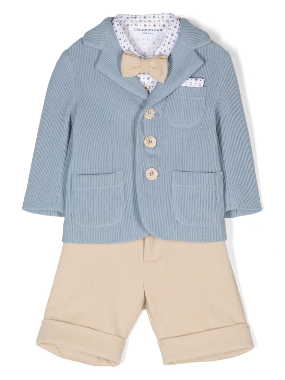 Single-breasted shorts set - Blue