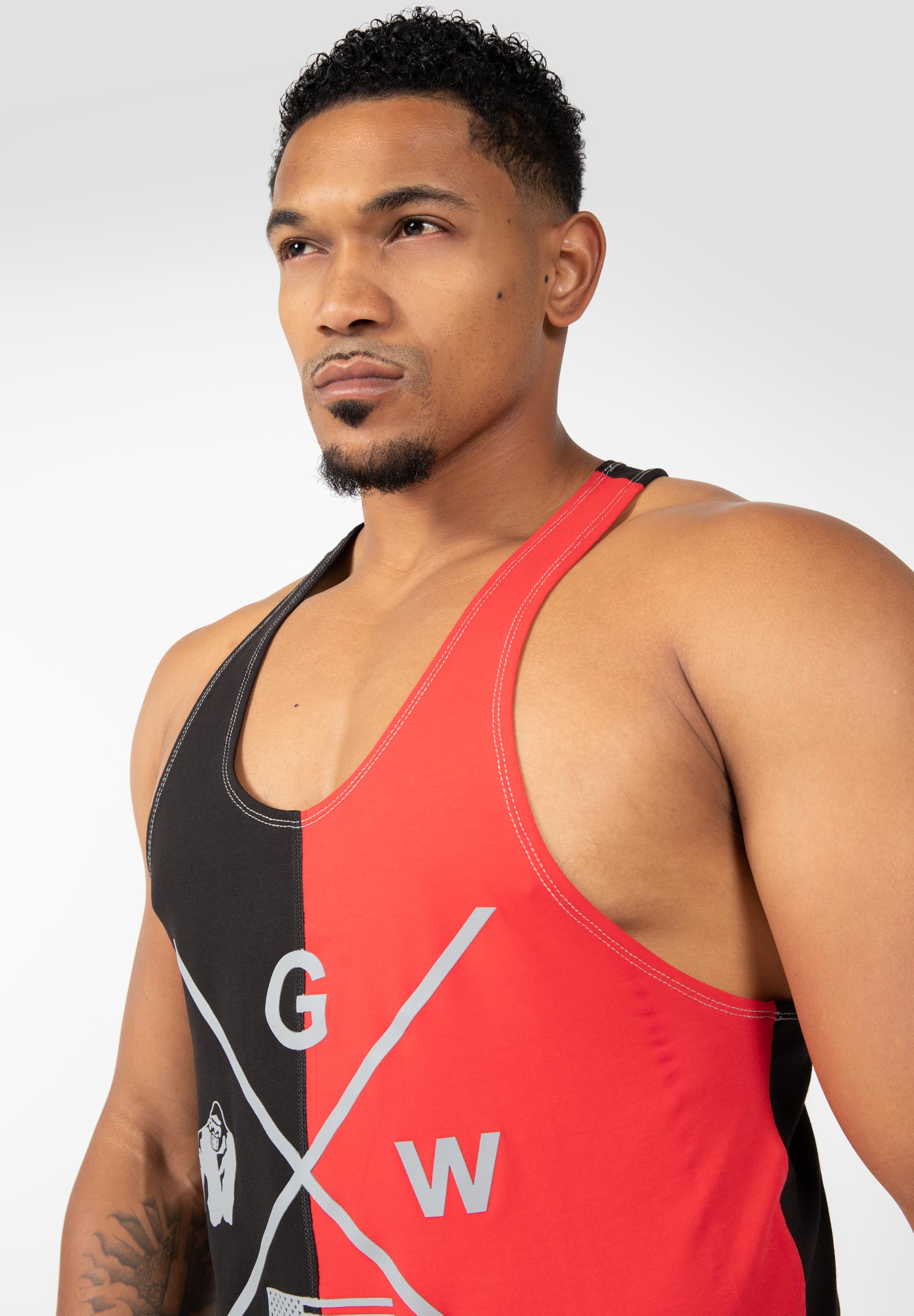 Sterling Stringer Tank Top - Black/Red