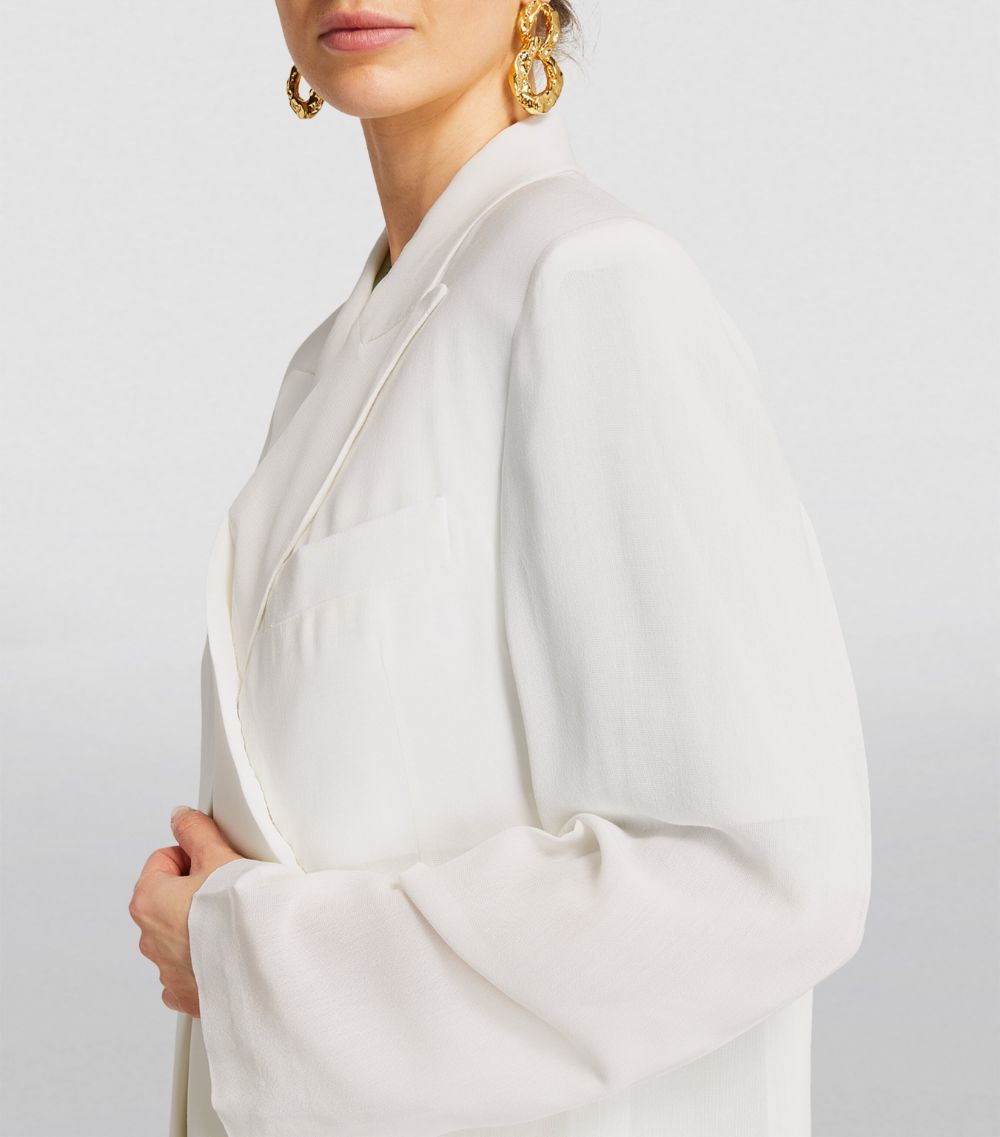 Wool-Blend Blazer Jacket
