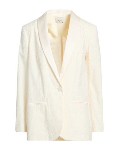 Crème Woman Blazer Ivory Size 8 Cotton, Viscose, Elastane