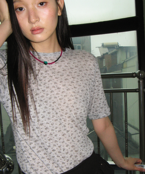 DETACHABLE BUTTON SLIM LONG SLEEVE GREY