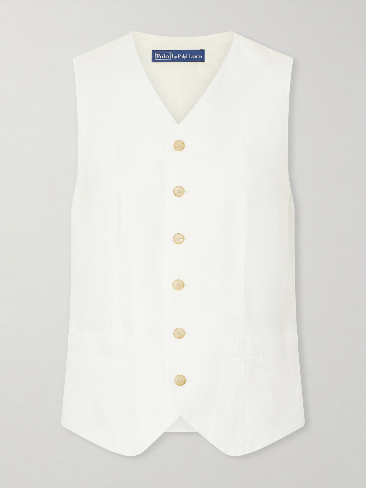 Linen Vest - White