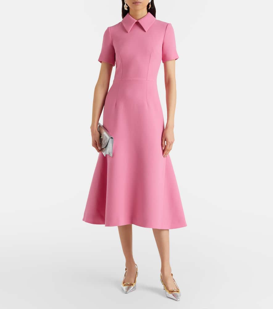 Eman wool crêpe midi dress
