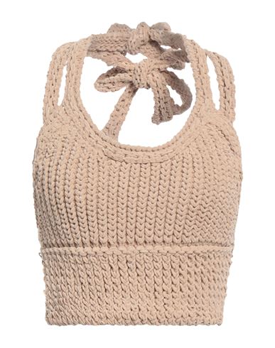Woman Top Beige Size 4 Polyamide