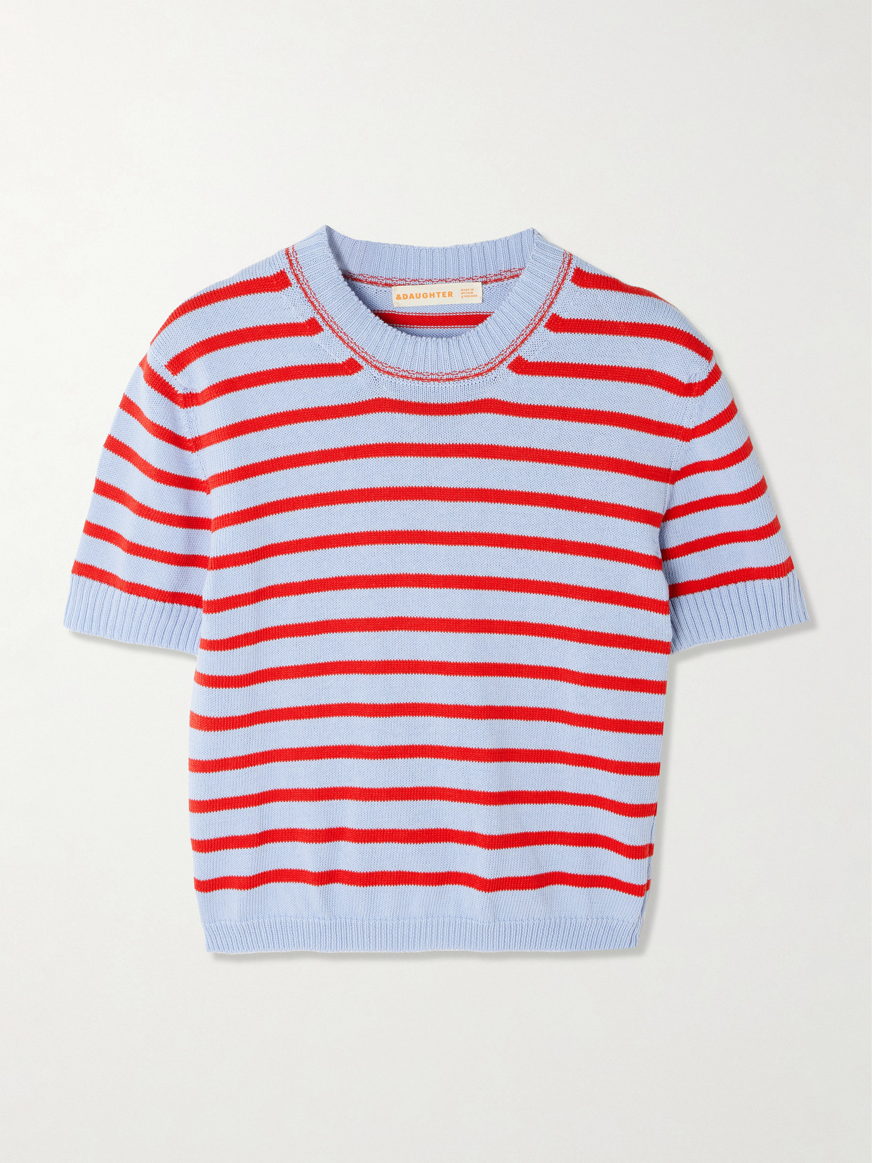 &Shona Striped Organic Cotton Top - Blue
