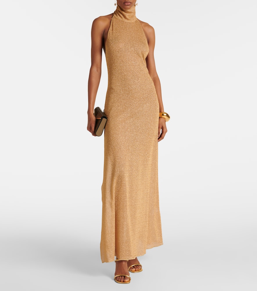 Oséree Lumière metallic maxi dress