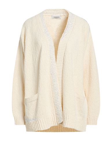 Woman Cardigan Cream Size 4 Cotton