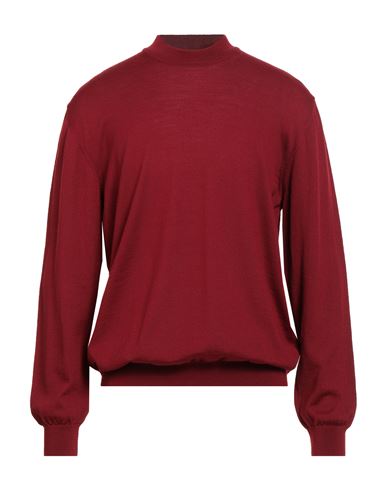 Man Turtleneck Burgundy Size 48 Merino Wool