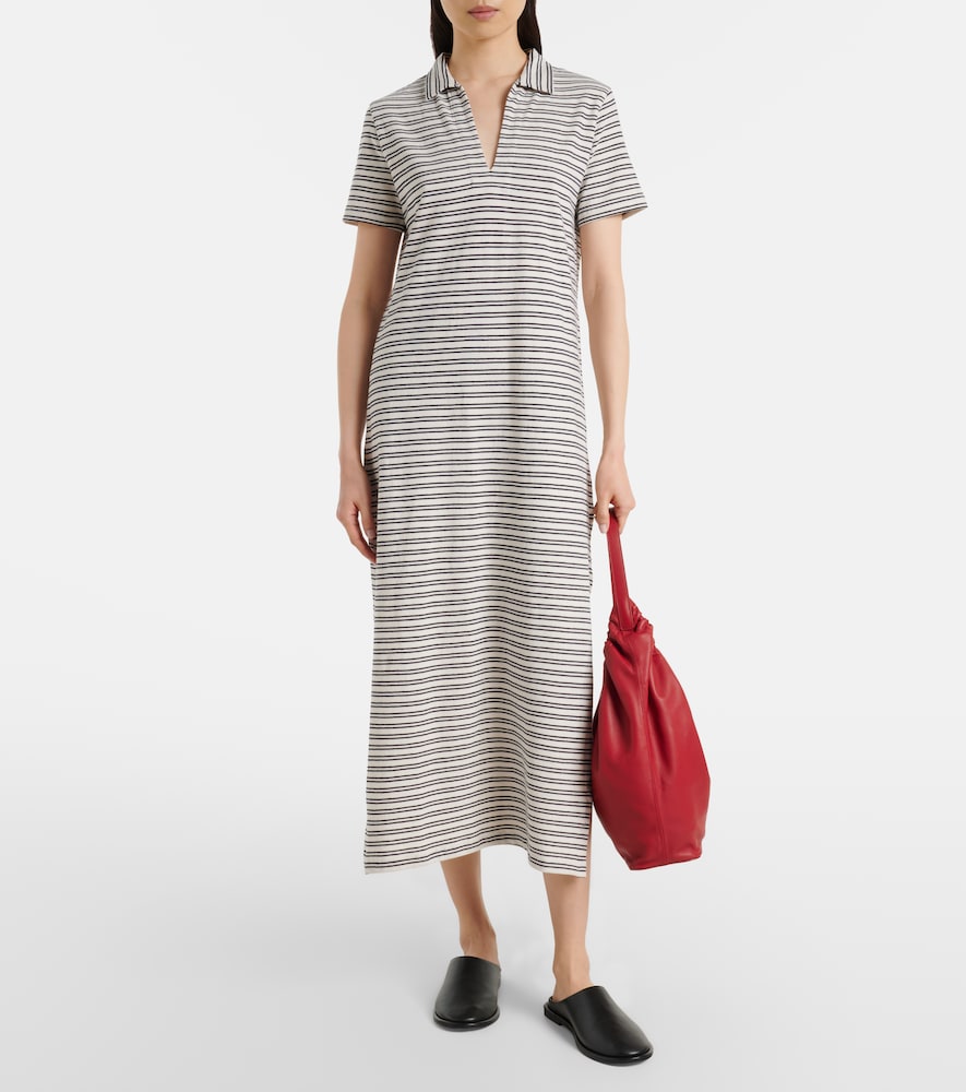 Corin striped cotton midi dress