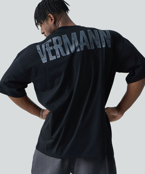 Crack Logo Oversized Short Sleeve T-Shirt Black