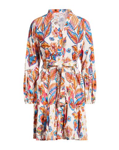 Woman Mini dress Orange Size L Cotton