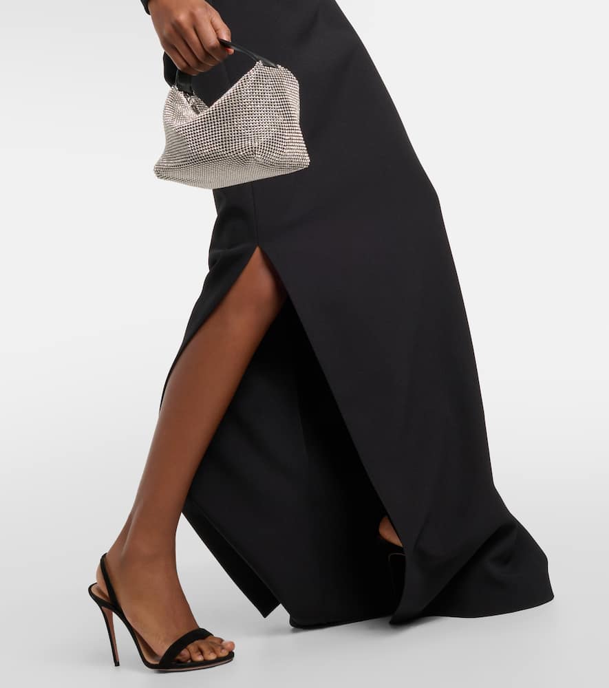 Maimie crystal-embellished crêpe gown