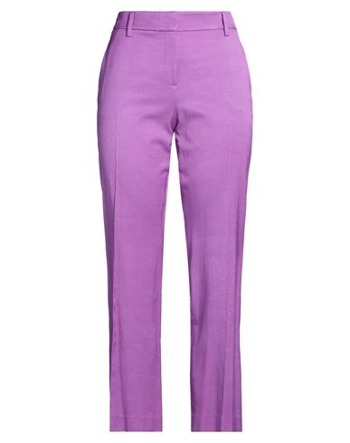 Woman Pants Mauve Size 8 Viscose, Cotton, Silk, Elastane