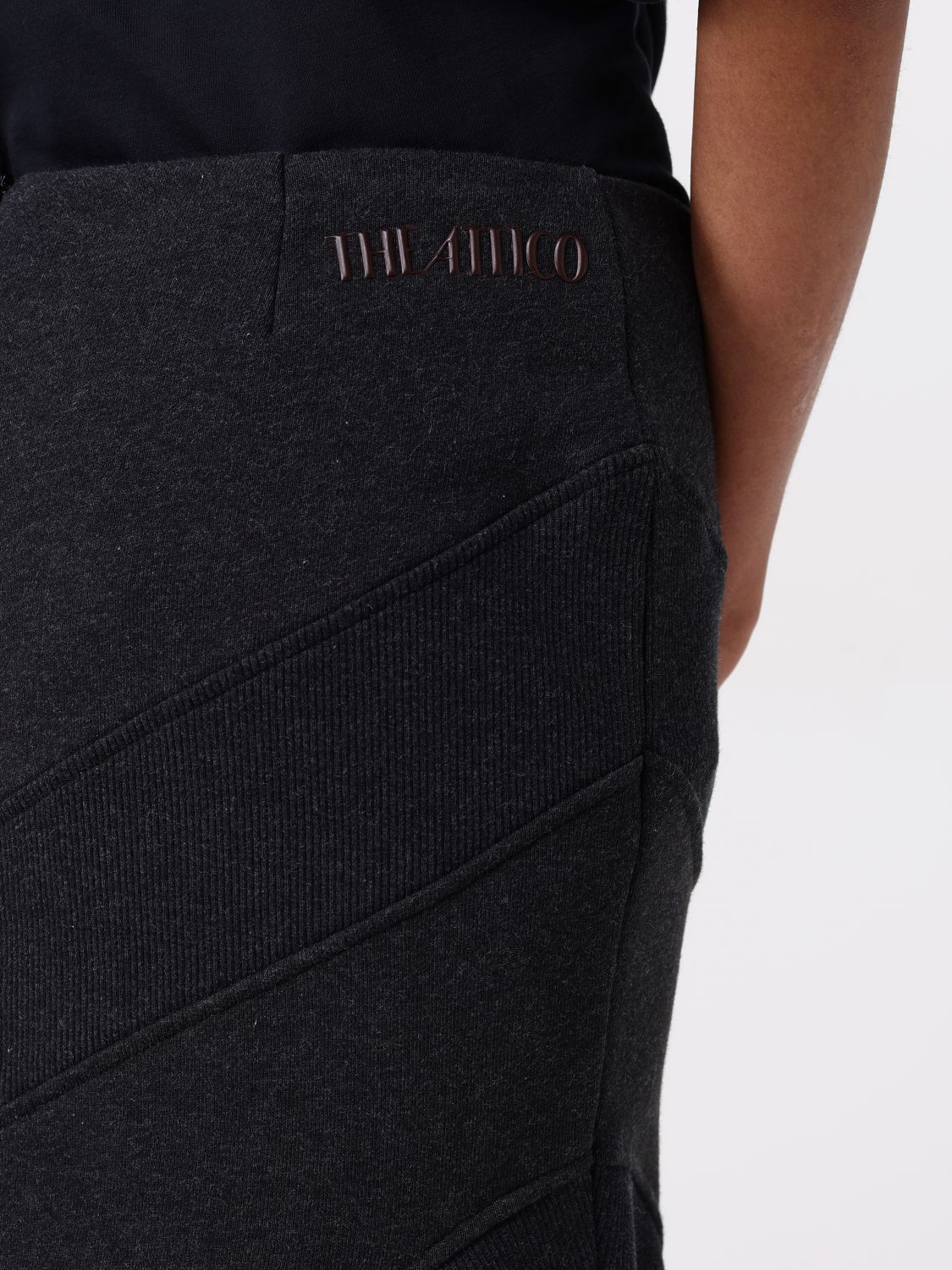 Panelled midi skirt - Black