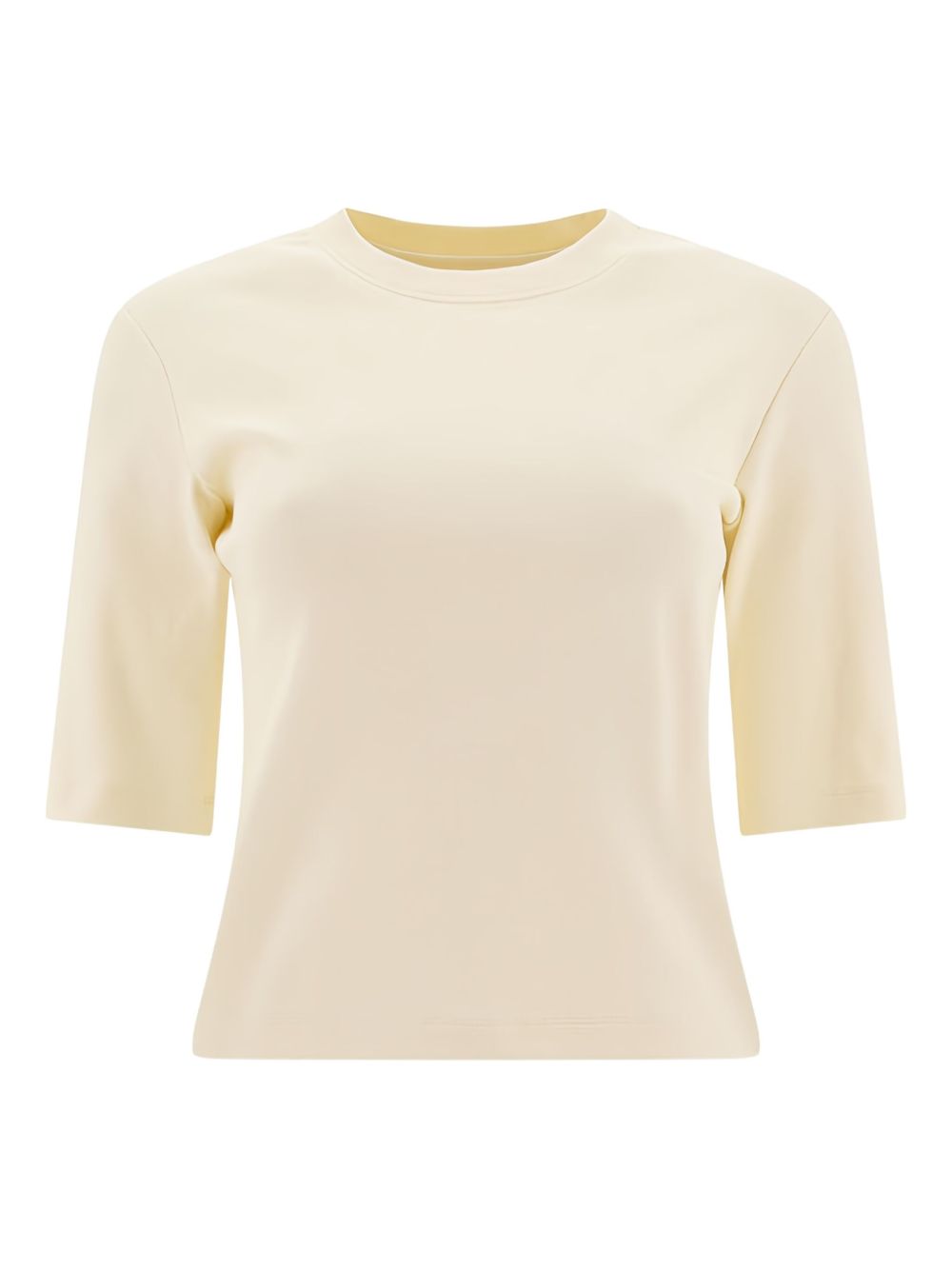 Ribbed crew-neck top - Neutrals