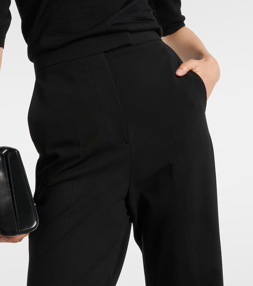 Norcia pleated jersey straight pants