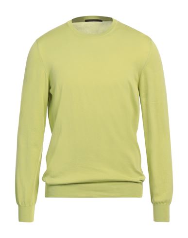 Man Sweater Lime green Size 44 Cotton