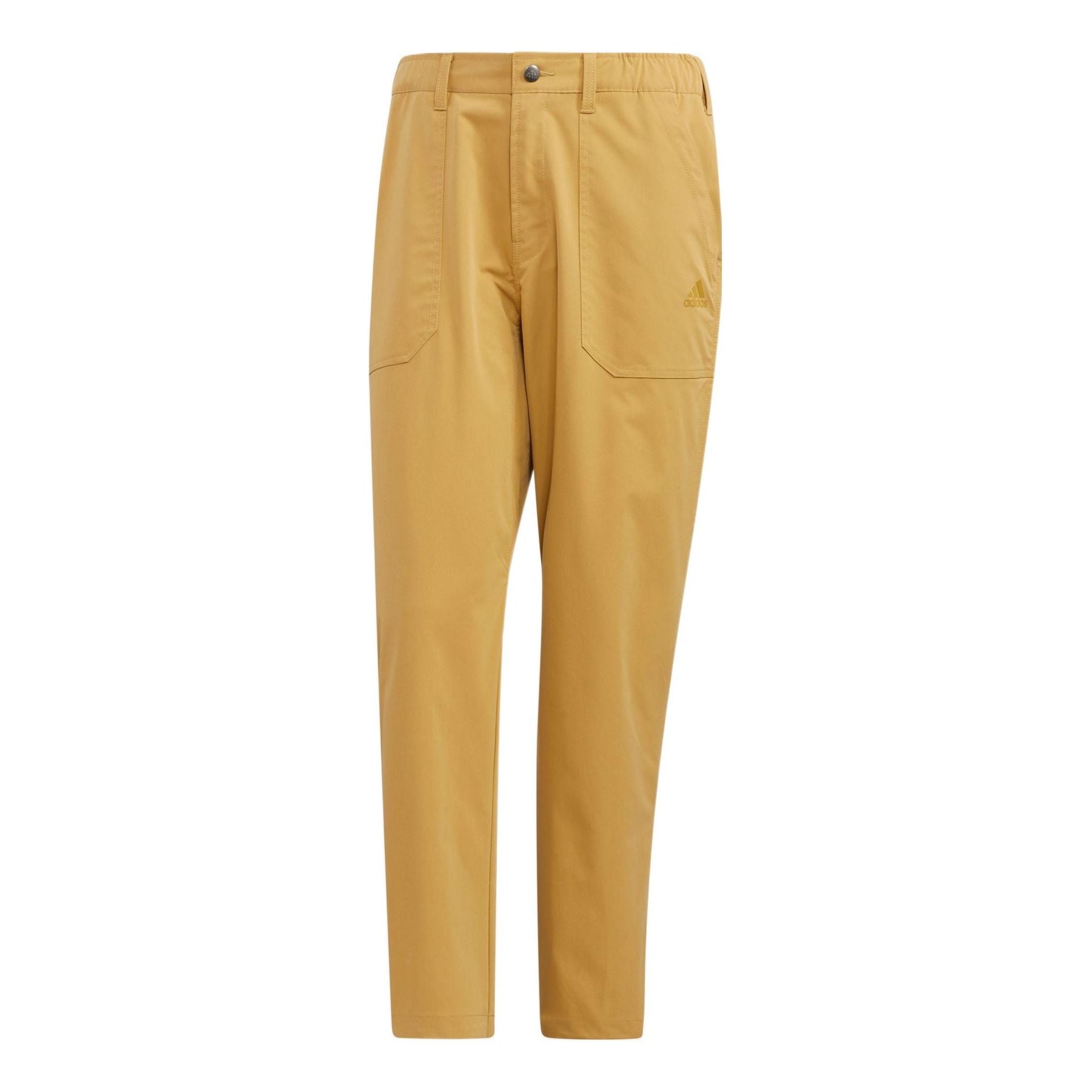 Solid Color Straight Sports Pants Men's Gold Color