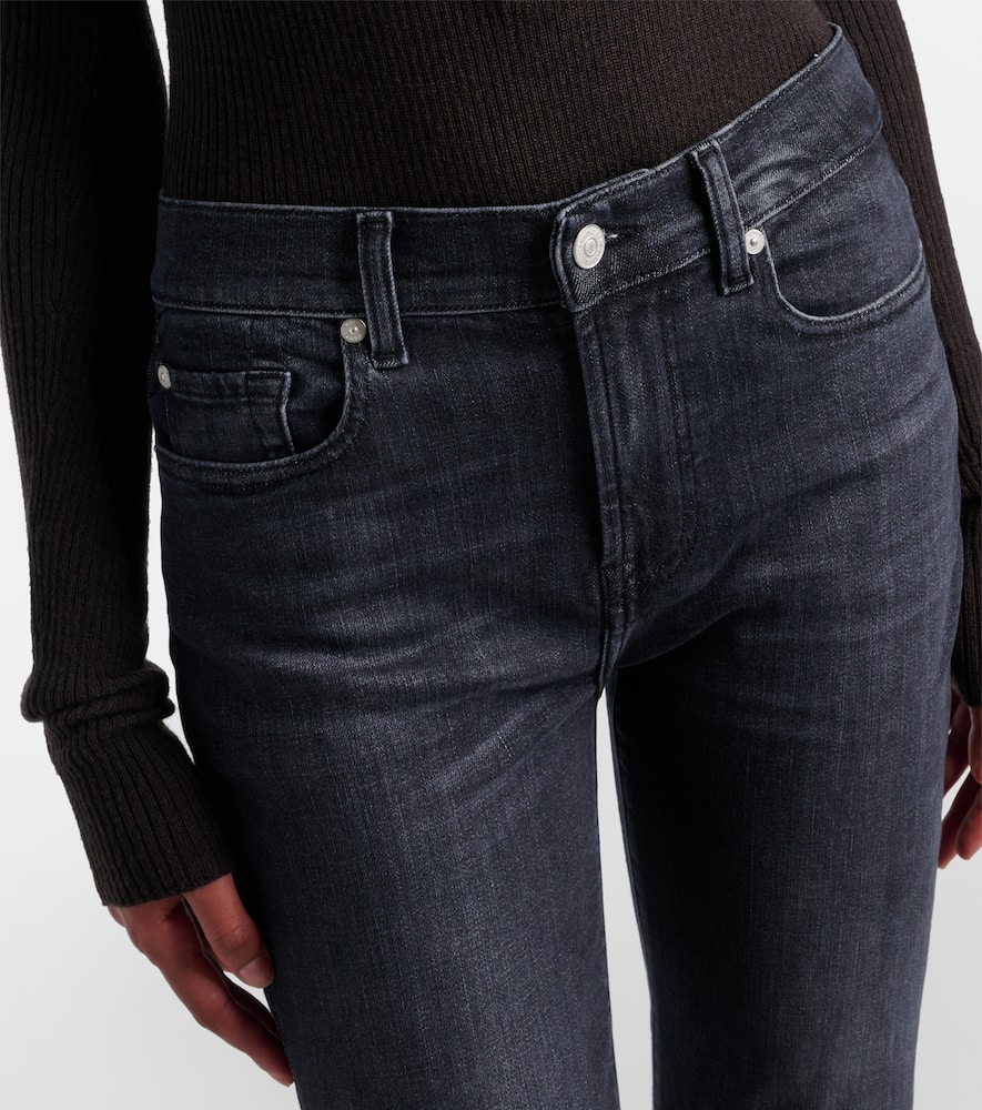 Mid-rise cropped skinny jeans