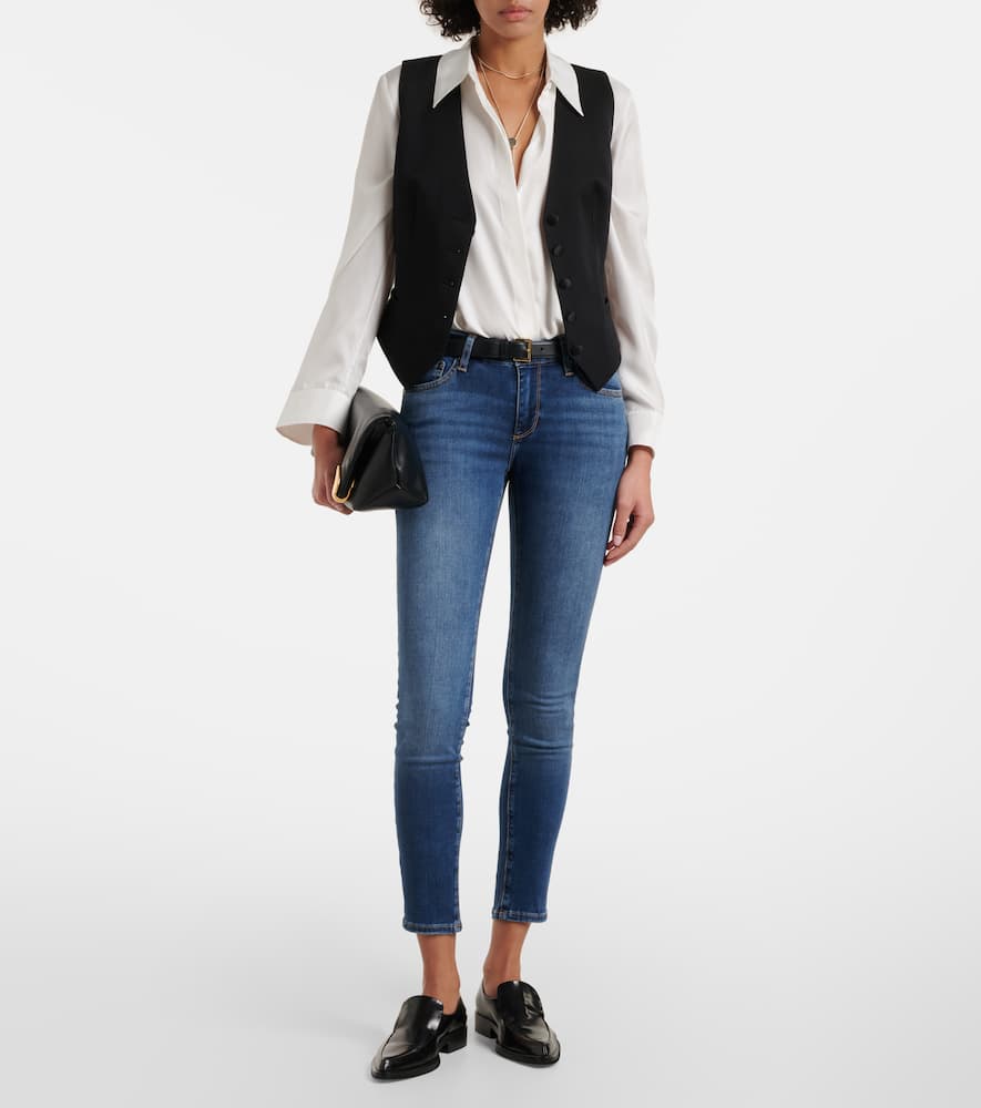 Mid-rise skinny jeans