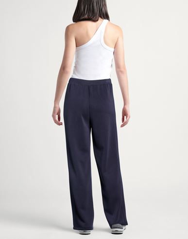 Crochè Woman Pants Navy Size L Polyester, Viscose, Elastane