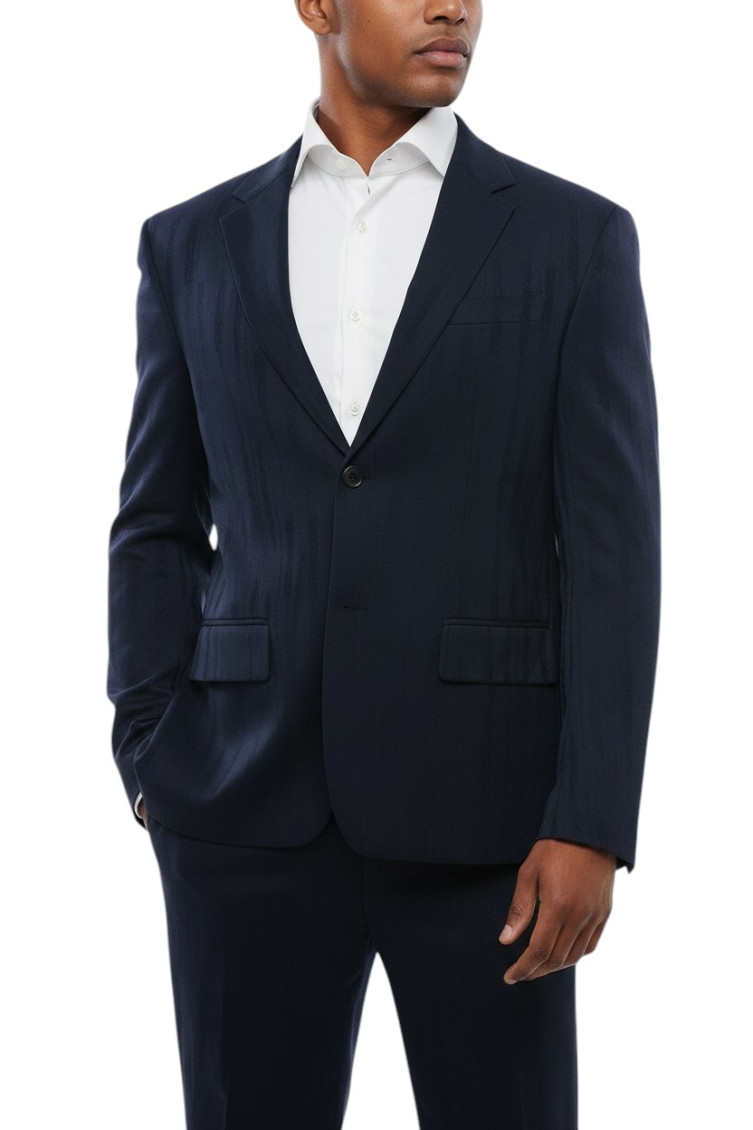 Shibori jacquard belted blazer - Black