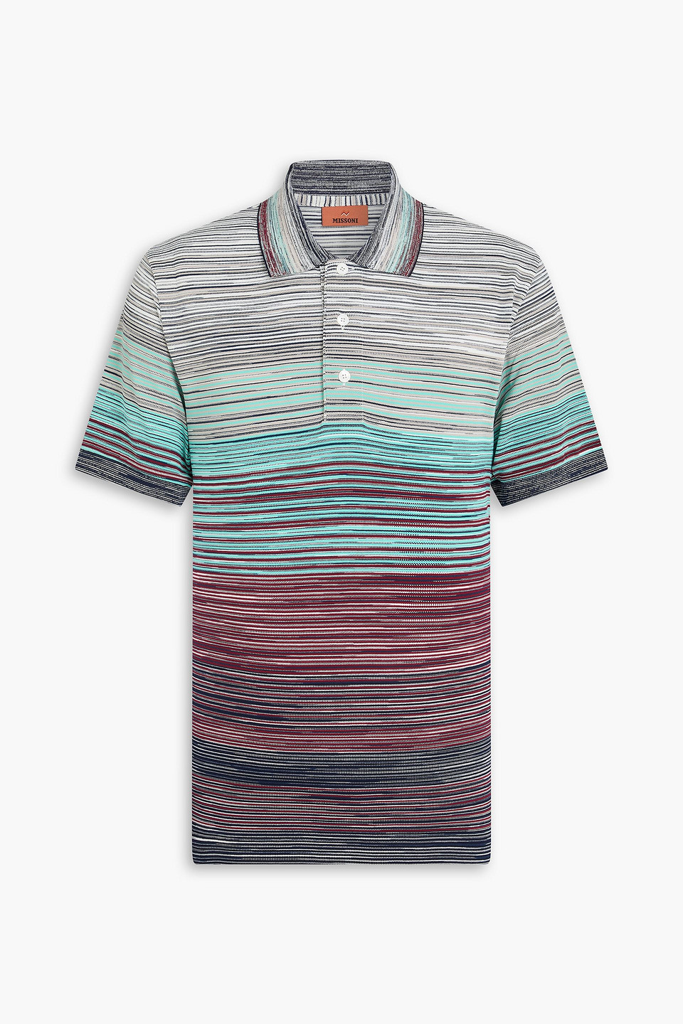 Space-dyed cotton polo shirt - Blue - M