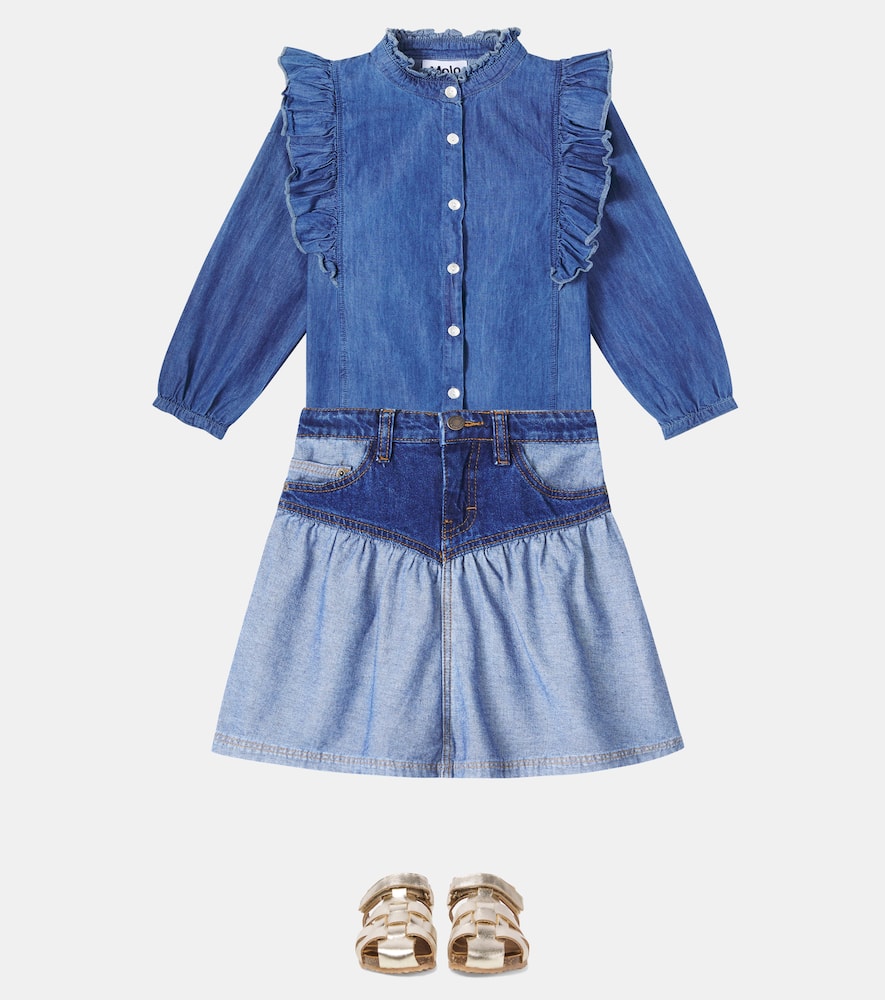 Becca paneled denim skirt