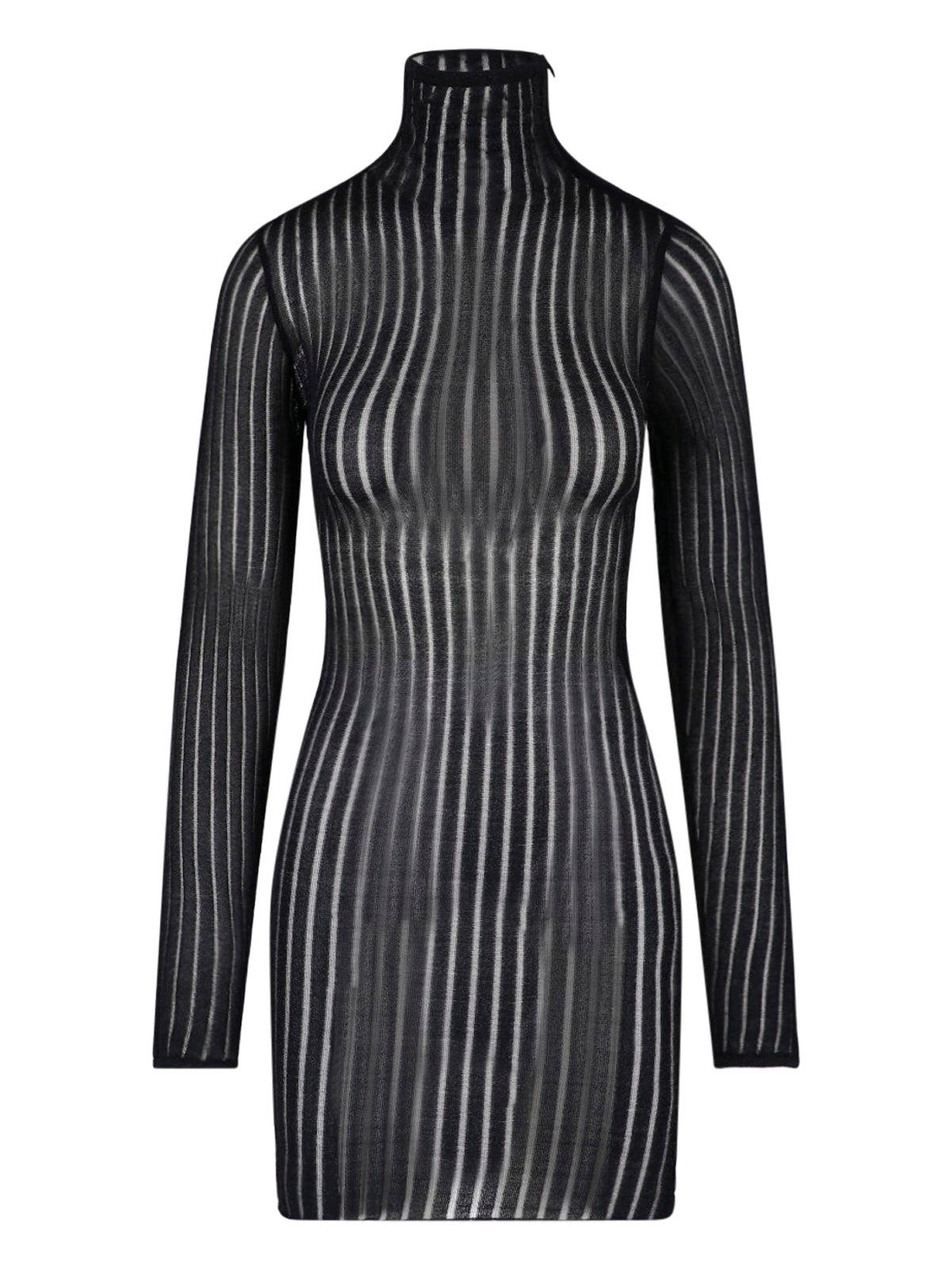 Viscose-Blend Dress with Metal Accents