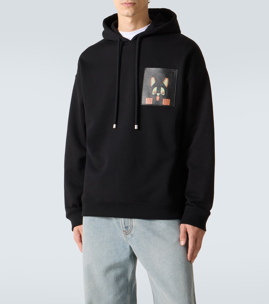 X Louis Wain cotton fleece hoodie