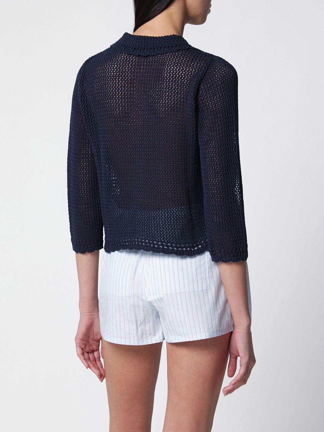 Linen And Cotton Blend Cardigan